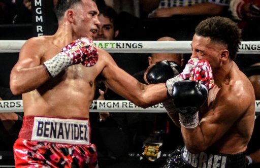 Benavidez outslugs Morrell, adds secondary title